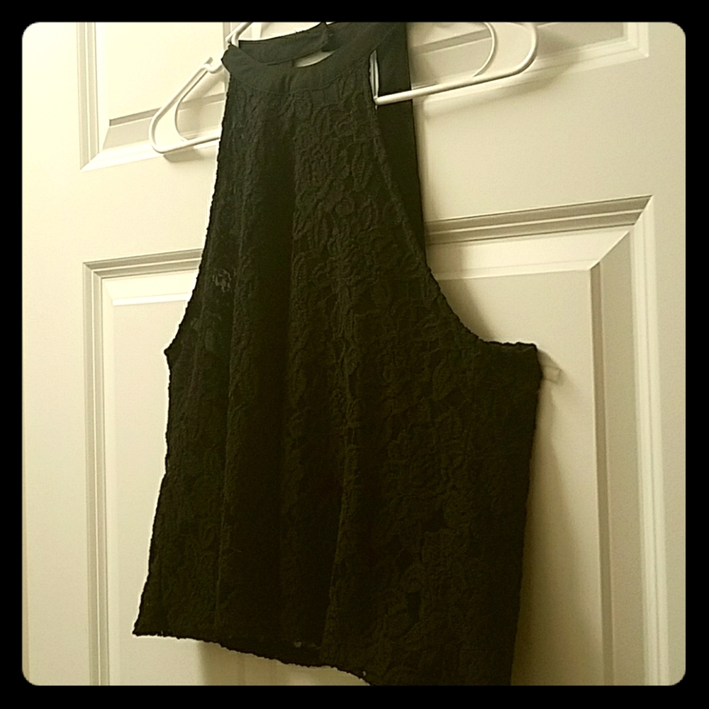 Black lace shirt
